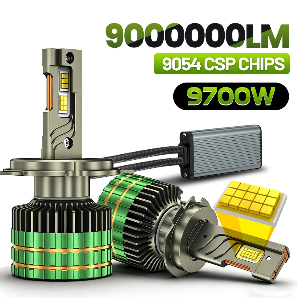 

9700W 9000000LM H7 H4 H11 Led Headlight High Power 9054 CSP Canbus H1 H8 9005 HB3 9006 HB4 9012 HIR2 Turbo Lamp Car Led Headlamp