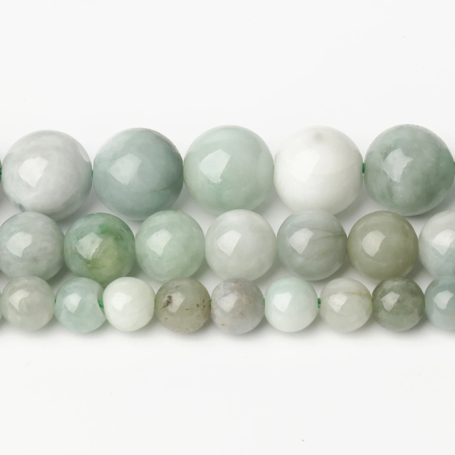 6 8 10mm AAA Natural Burmese Jades Stone Green Round Loose Spacer Beads For Jewelry Making Diy Bracelet Necklace Accessories