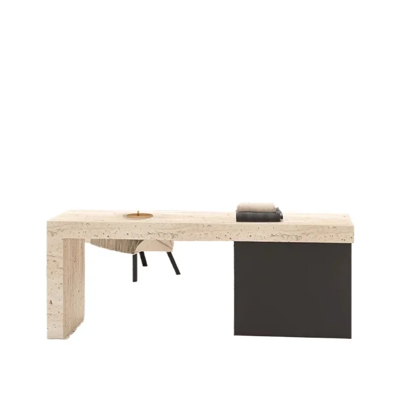 متجر لبيع الملابس طاولة ناكاجيما طاولة عرض الحجر الجيري، إكسسوارات الأحذية والحقائب لمتجر الملابس النسائية #1