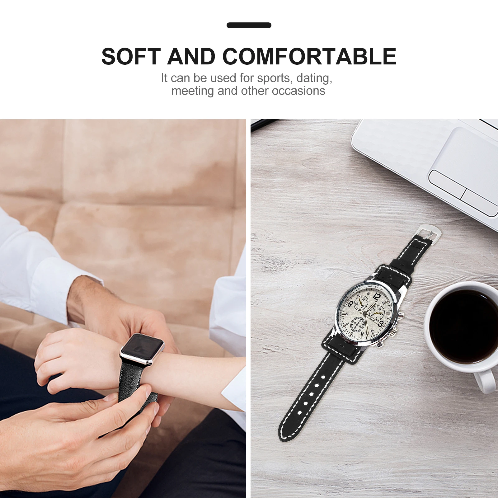 

Watch Strap Vintage B for Women Casual Gold Durable Comfortable Anti Allergy Lightweight Bracelet Mat Compatible Watch