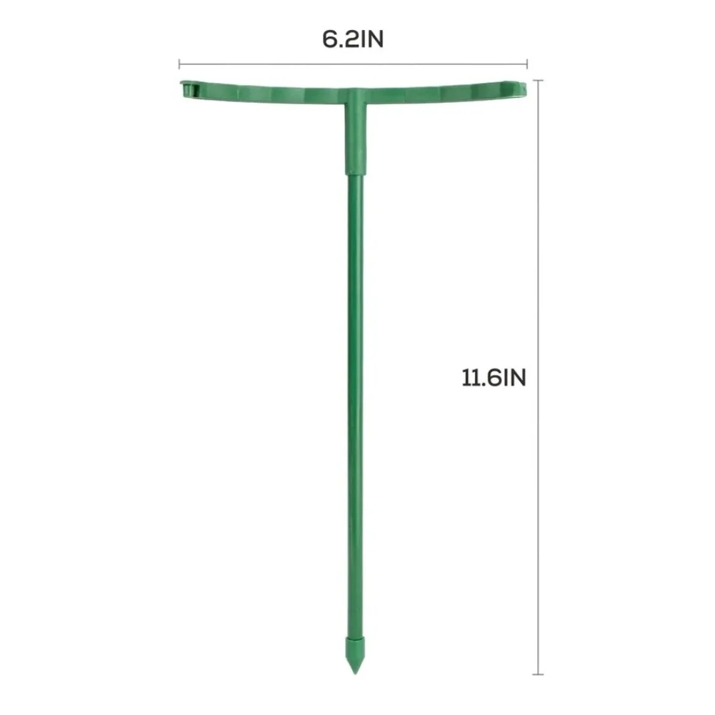 Green ABS Plastic Stackable Plant Stakes 24 pcs for Garden Pots Tomatoes Peonies Hydrangeas and Climbing Plants