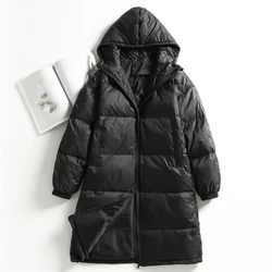 2022 inverno longo casaco feminino casual jaquetas casacos com capuz feminino quente parka casaco