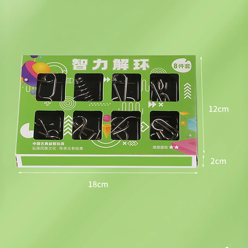 Cincin logam IQ mainan asah otak teka-teki gesper intelijen set Unlock permainan logika dekompresi anti-stres untuk orang dewasa anak-anak
