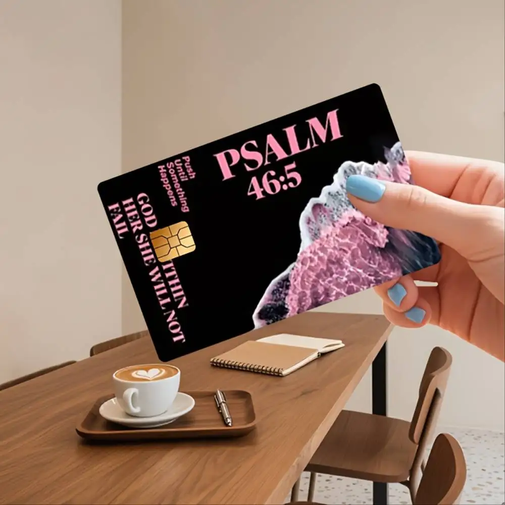 Psalm 465 Bible Verse Credit Card Skin Sticker PVC Decal For Bank Debit Transit Room Key Cards