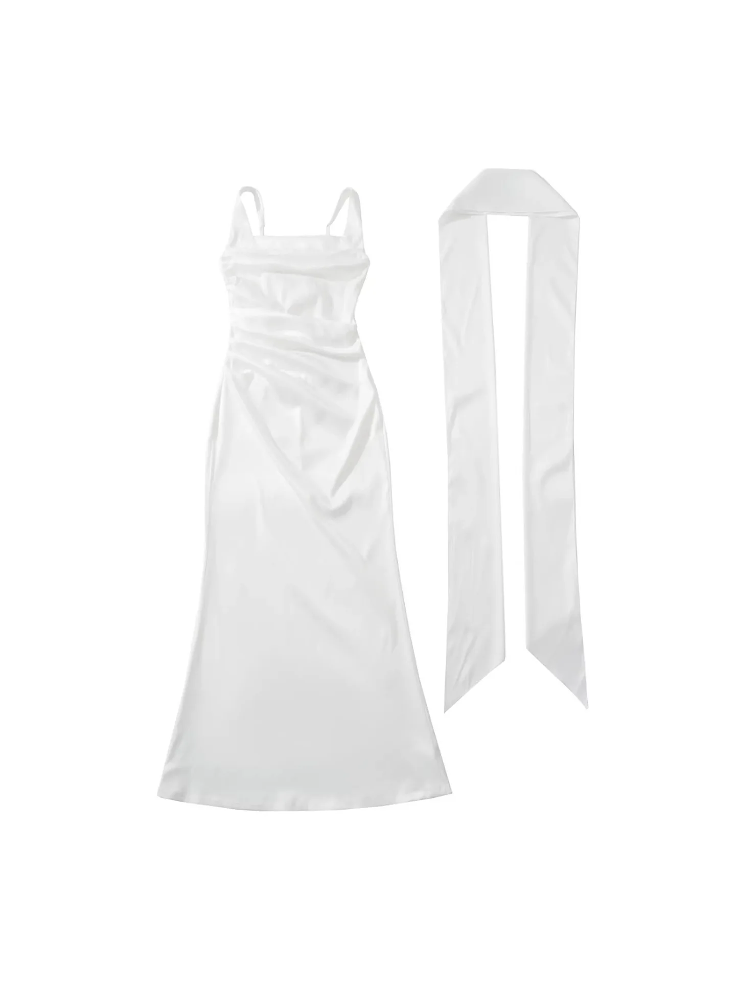

Withered Sexy Solid Color Back Strap With Solid Color Suspender Dress Elegant Party Dresses Vestidos Women's Dress