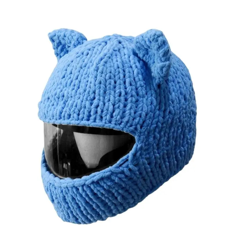 

39BB Eye Catching Helmet Accessory Cats Ear Helmet Cover For Motorcycler Photography