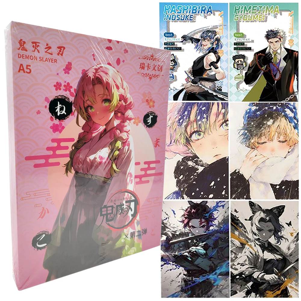 Demon Slayer Youth Adventure Anime Creative Fluorescent Craft Color Paper Card Fans' Favorite Character Limited Character Card