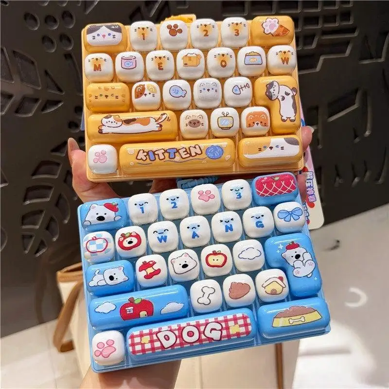 Lightweight 26 Key Cute Stress Reducing Keyboard Creative Mechanical Fidget Tool for College Student Dorm Use