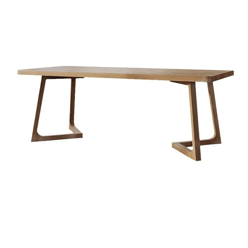 

Modern simple solid wood dining table, household Japanese dining table, long square solid wood,