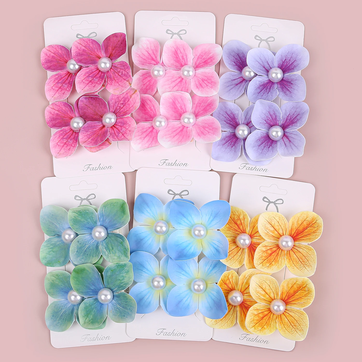 2PCS Cute Girls Flower Hair Clips Small Floral Hair Bows Hairpins Barrettes Clips Kids Flower Hairclip Children Hair Acesssories