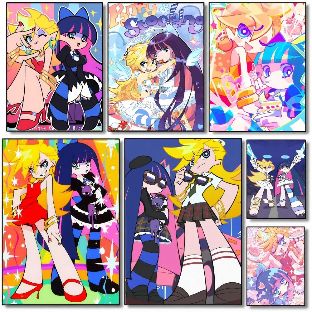 Panty And Stocking With Garterbelt Anime Poster Fancy Poster American Film Mural Home Childrens Room Wall Decor Print