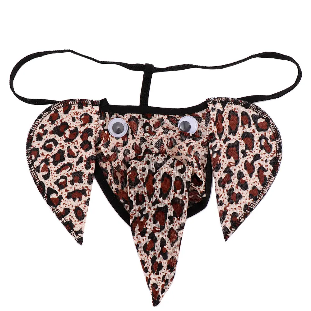 

Leopard Thong Briefs G-string Elephant Shape T-back Underwear