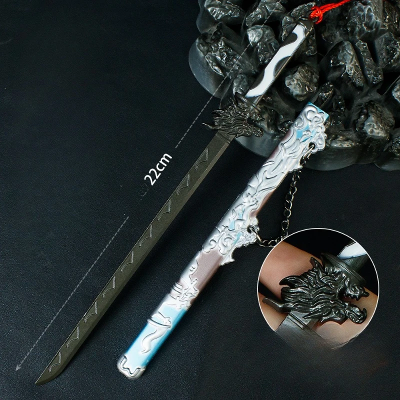 22cm nouvelle figurine de jeu jouet périphérique épée modèle en métal accessoires artisanaux décoration de bureau ornements cadeaux d'anniversaire jouets