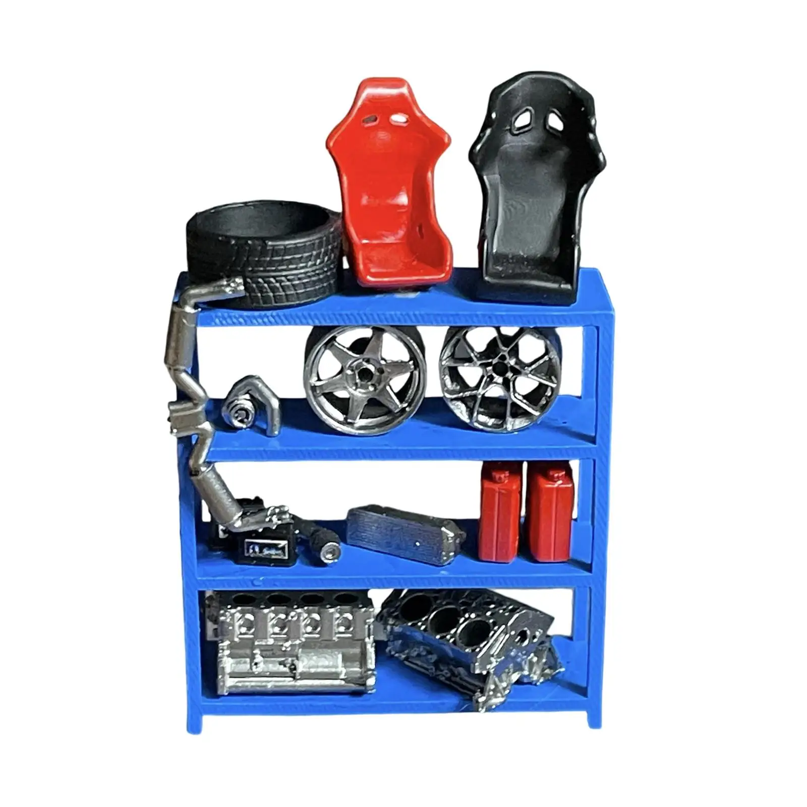 

Car Parts Racks Model ,1/64 Scale ,Scene Decoration, Racing Seat Model ,Auto Parts ,Miniature Wheel Rim Engine