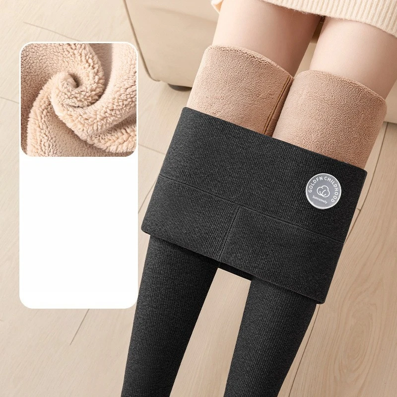여성용 알파카 플리스 열 레깅스 플러스 사이즈 플리스 안감 베이스 레이어 추운 날씨 절연 슬림 피트 하이 웨이스트 레깅스
