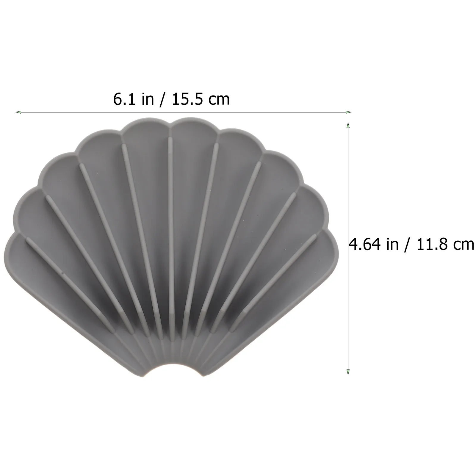 Silicone Shell-Shaped Self-Draining Soap Holder Set – 5pcs, Bathroom & Kitchen Soap Tray with Drain Spout
