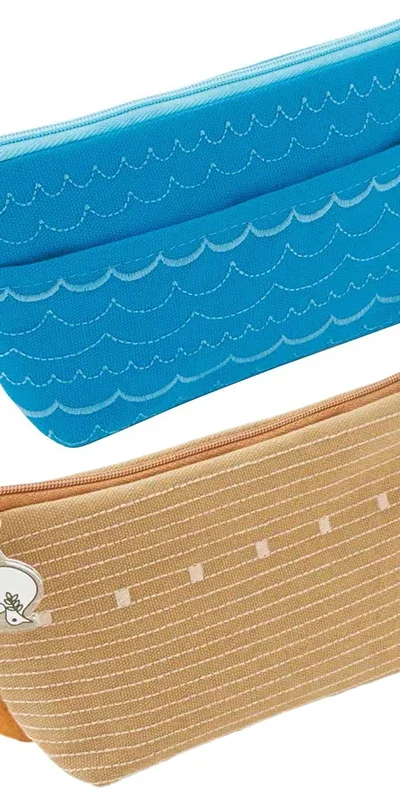 Cute Large Capacity Portable Cosmetic Bag Creative Cartoon Ocean Pencil Case Stationery Storage Bag School Supplies