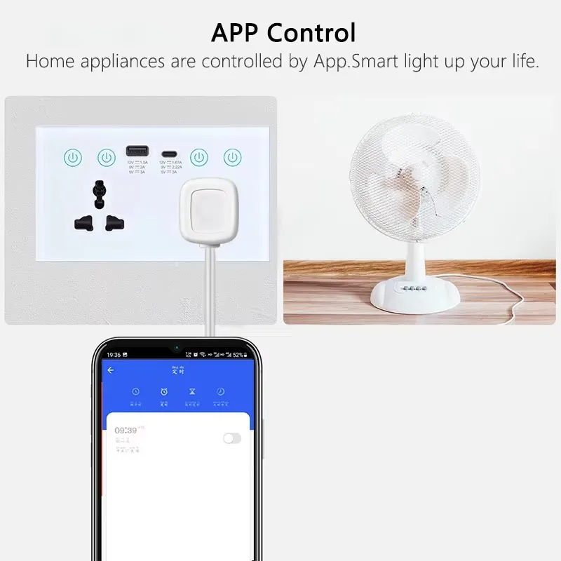 WiFi Smart Wall Sockets with USB Type-C Fast Charging Touch Switch Multifunction Electrical Outlets Timing Smart Home Products