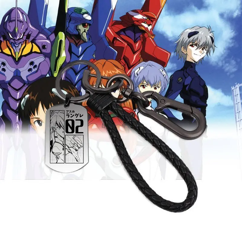 

EVA Evangelion Keychain Cartoon Animation Fashion Creative Personality Keychain Backpack Decoration Pendant Friend Birthday Gift