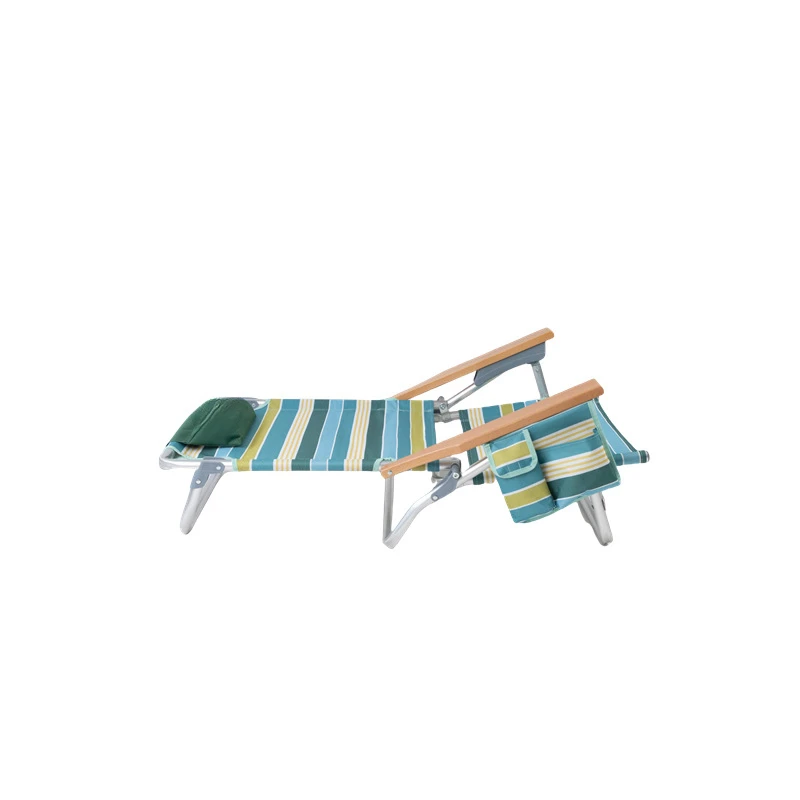 New outdoor folding backpack chair for sitting and lying down with backrest ice pack adjustable backrest beach lounge chair