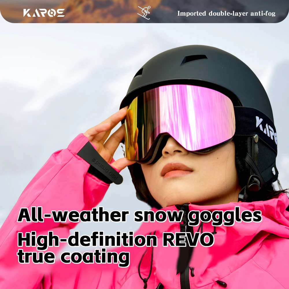 Ski Glasses Men Women Double Layer Anti-Fog Cylindrical Snow Skiing Goggles UV Protection Winter Adult Sport Snowboard Gafas Ski