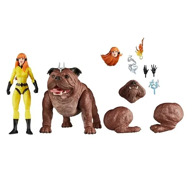 Spot Marvel'S Crystal And Lockjaw (Inhumans Comics) Figurine Anime Marvel Legends Series: Action Figures Collection Model Toy