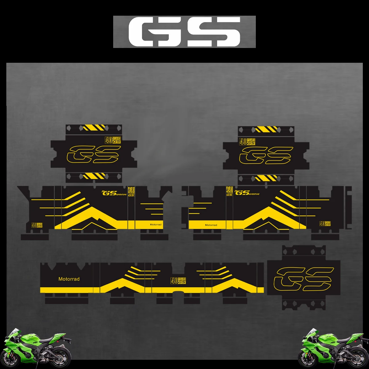 For BMW R1250GS R1200GS F850GS F750GS Adventure Reflective Sticker Protector Set Decorative sticker Aluminum BOX