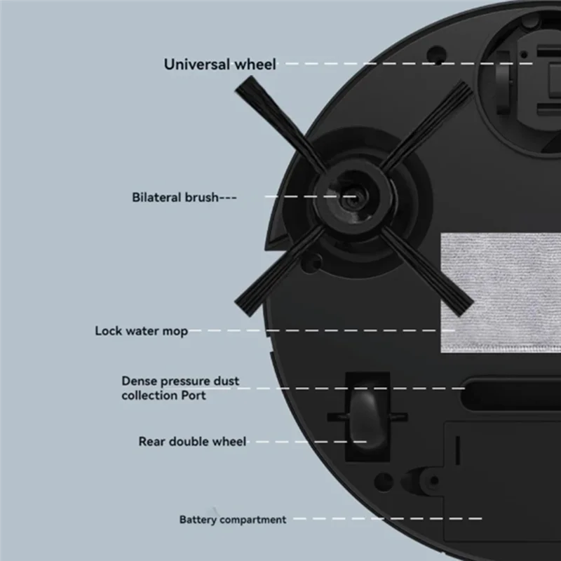 B25B New Smart Vacuum Cleaner 4000Pa Powerful Suction Robot Sweeper For Hardwood Floors Pet Hair Carpets