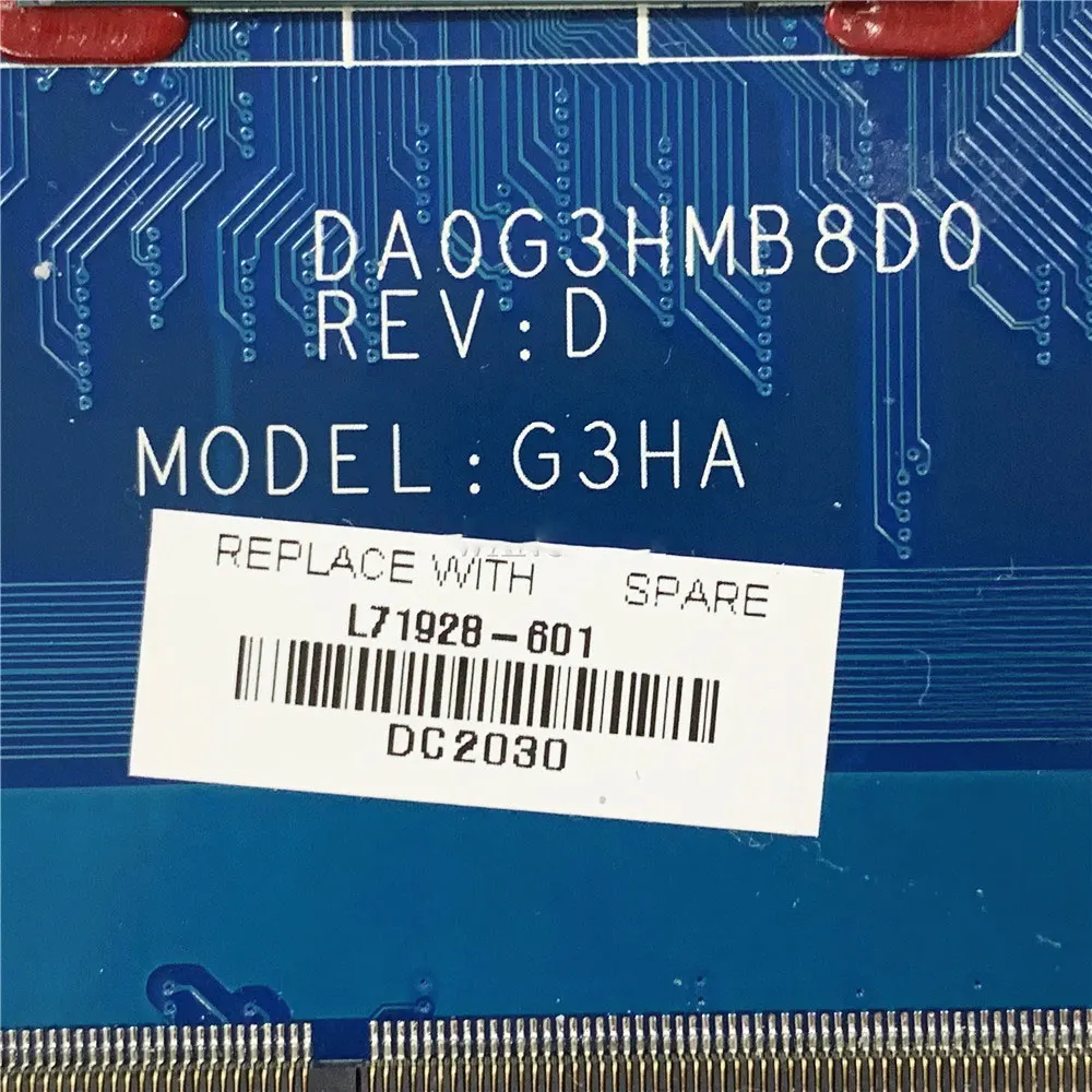 DA0G3HMB8D0 Mainboard für HP Pavilion 15-EC 15Z-EC Laptop Mainboard mit R5 R7 CPU GTX1050 GTX1650 GPU L71929-601 L71928-601