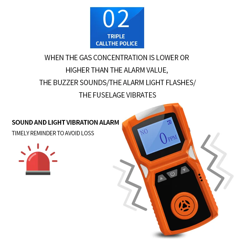 Aikesi Single Gas Alarm Detector Portable Gas Analyser CL2   Alarm Combustible Natural Gas Detecttor