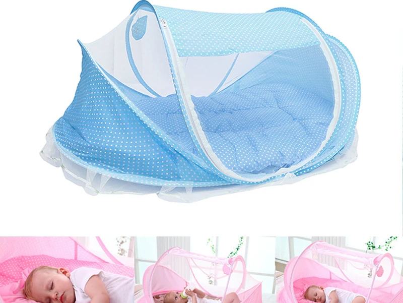 Baby mosquito net zipper folding cover baby free installation encryption anti-drop mosquito cover yurt children's bed net