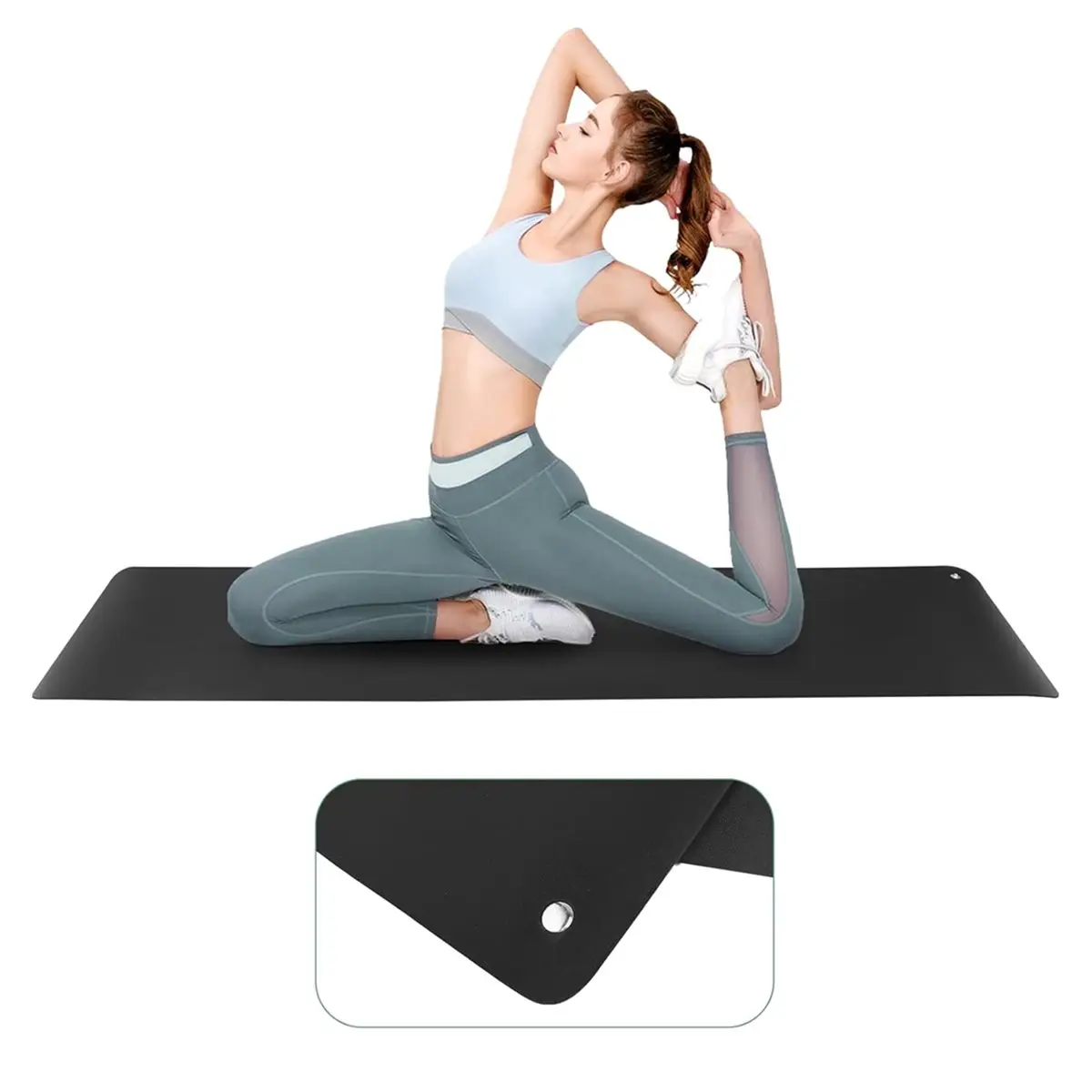 (A75U] Grounding Bed Sheet Grounding Mat for Improved Sleep and Stress Relief Earthing Sheets 30x100cm for Home Yoga EU Plug