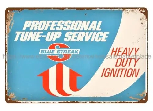 Blue Streak Heavy Duty Ignition metal tin sign unique home decor items