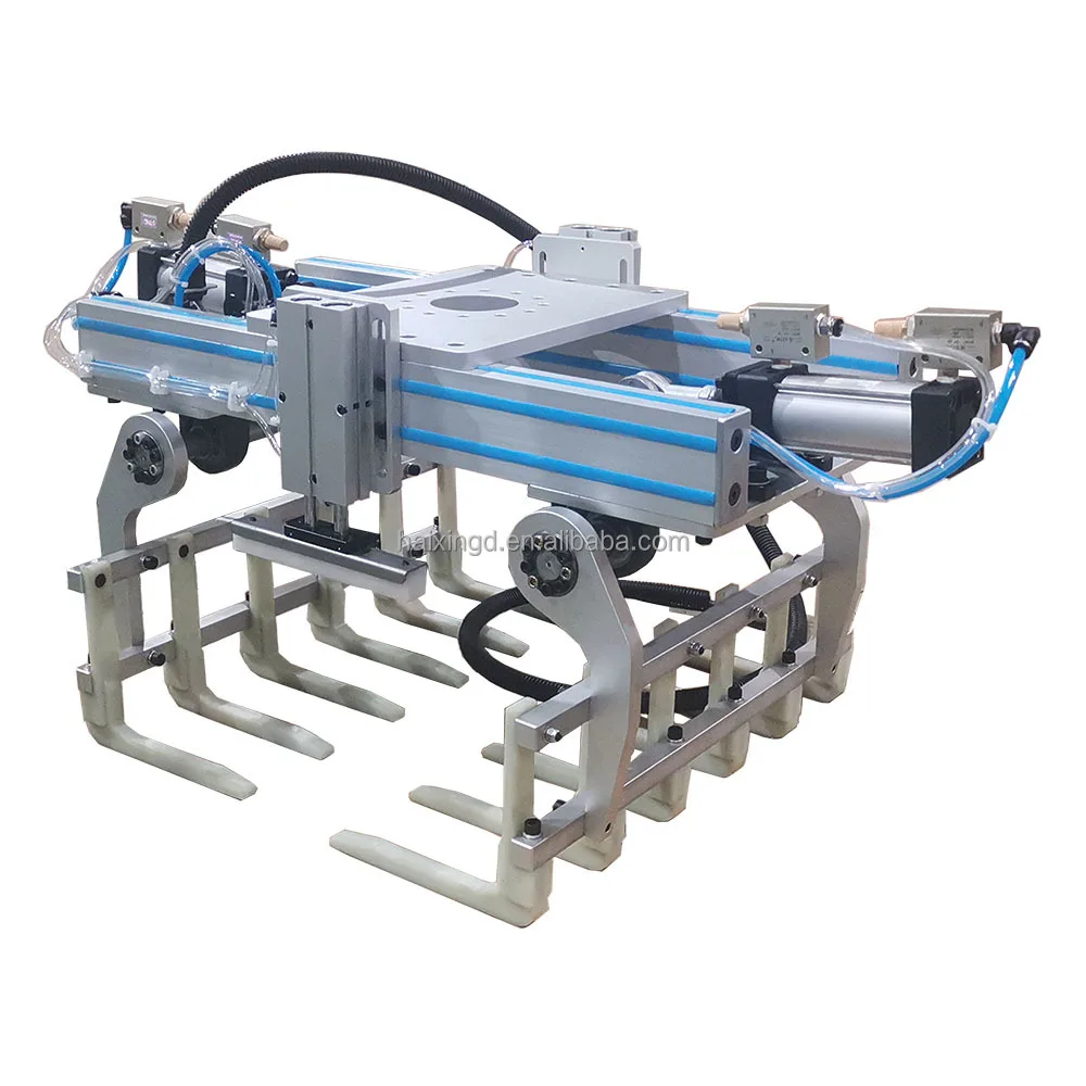 Customized Fully Automatic Grabbing and Positioning Carton Line Pneumatic Clamper Claw Bag Catch Grab Palletizer Robotic Gripper