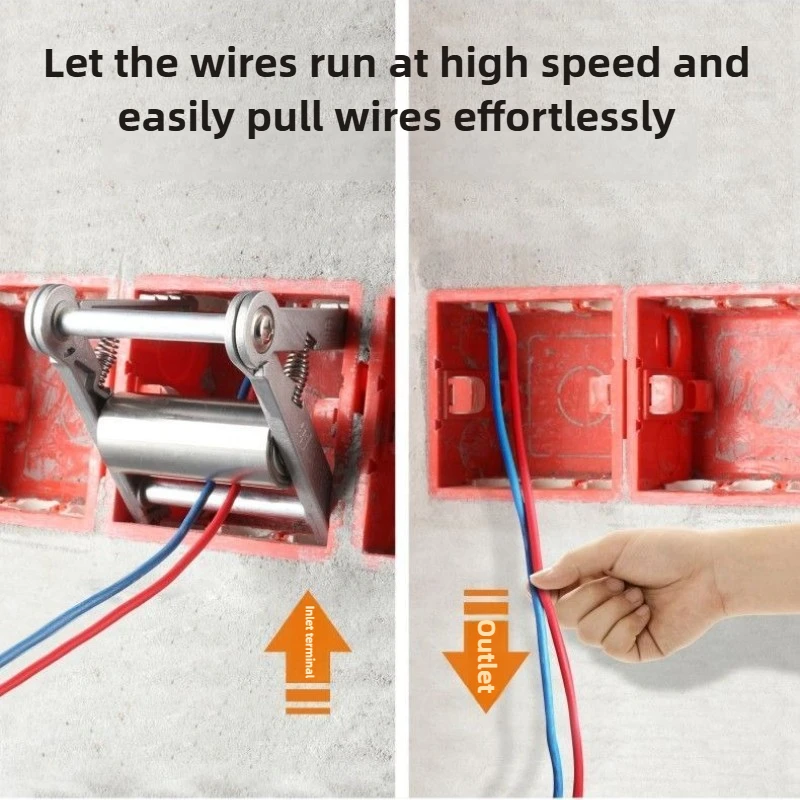 Universal Wire Quick Threading Device Aid Tool Pulley Cable Puller Electrician Adjustable Fast Wire Threading Auxiliary Tools
