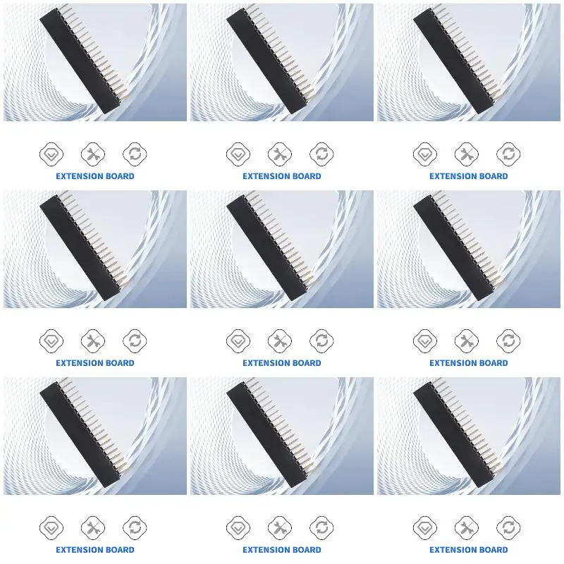 9Pack X(12PCS 40 Pin GPIO Header Kit 20X2 Pins Right Angle GPIO Header Socket for Zero/4B/3B+/3B/3A+)