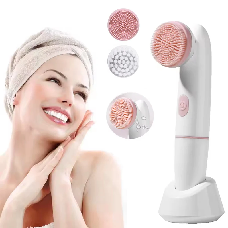 Face Beauty Electric facial cleaning brush facial exfoliator, sonic vibration rotating facial cleanser, skincare tools