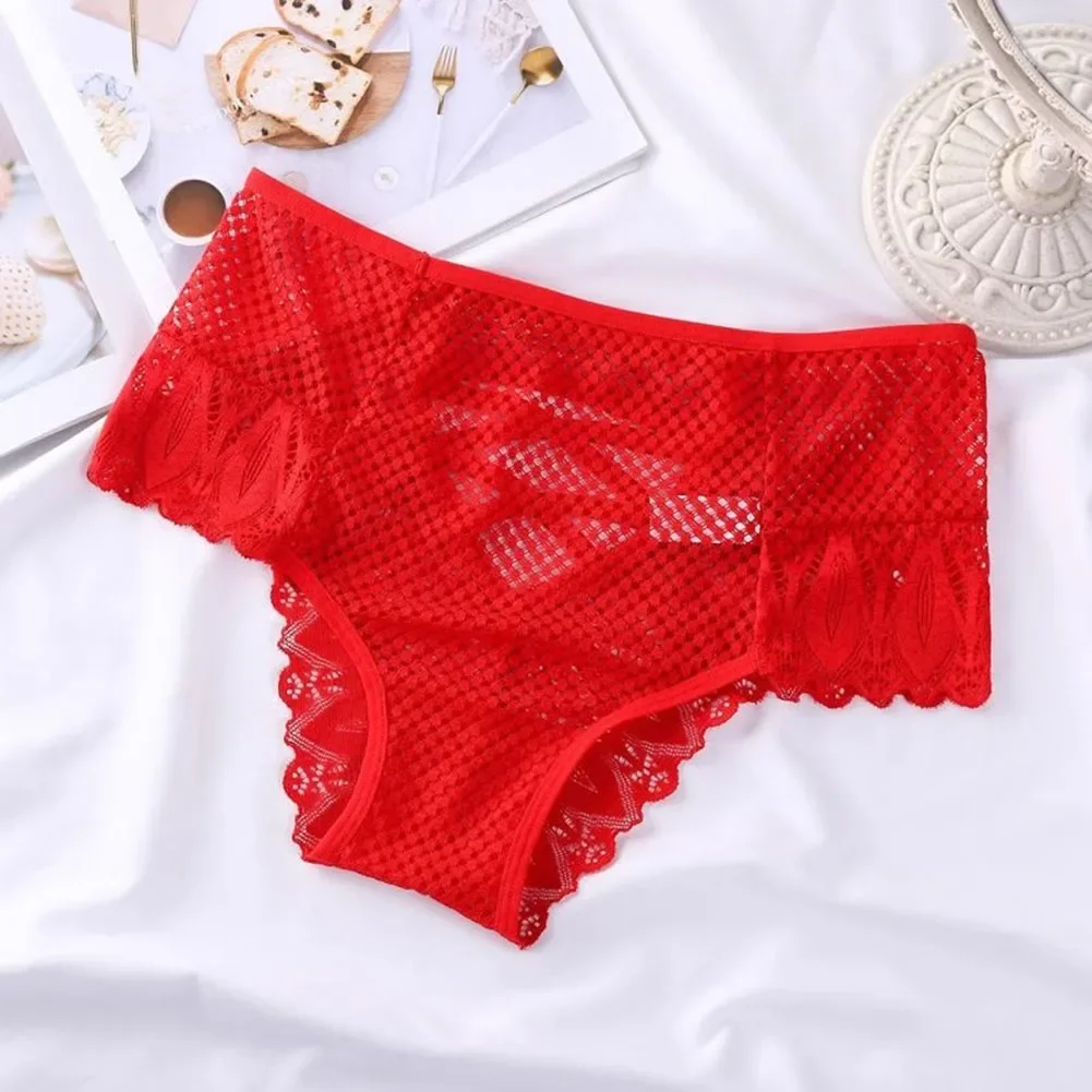 

Summer Breathable Women's Underwear High Waist Tummy Control Lace Sexy Seamless Briefs Female Panties Knickers
