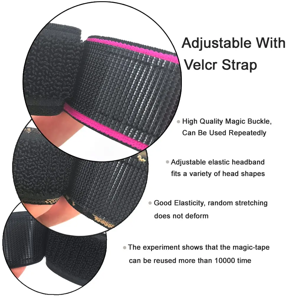 5pcs Elastic Bands for Wig,Adjustable Lace Front Wig Edge Melting Bands for Women,No Slip Magic Buckle Multicolor Christmas gift image 3