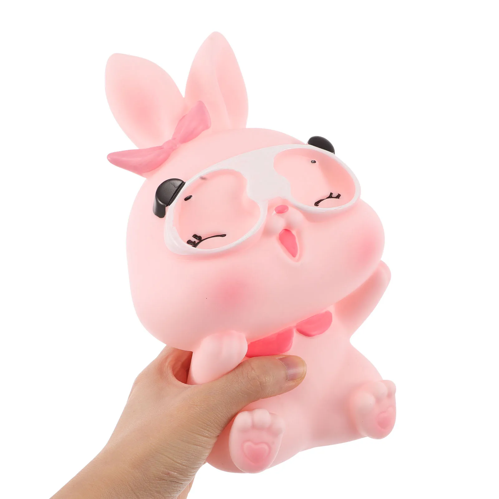 Niedliches Häschen-Sparschwein, starker Kunststoff-Geldhalter für Kinder, großes Fassungsvermögen, Geldkassette zum Sparen von Münzen, Rechnungen, Babyzimmer-Dekoration