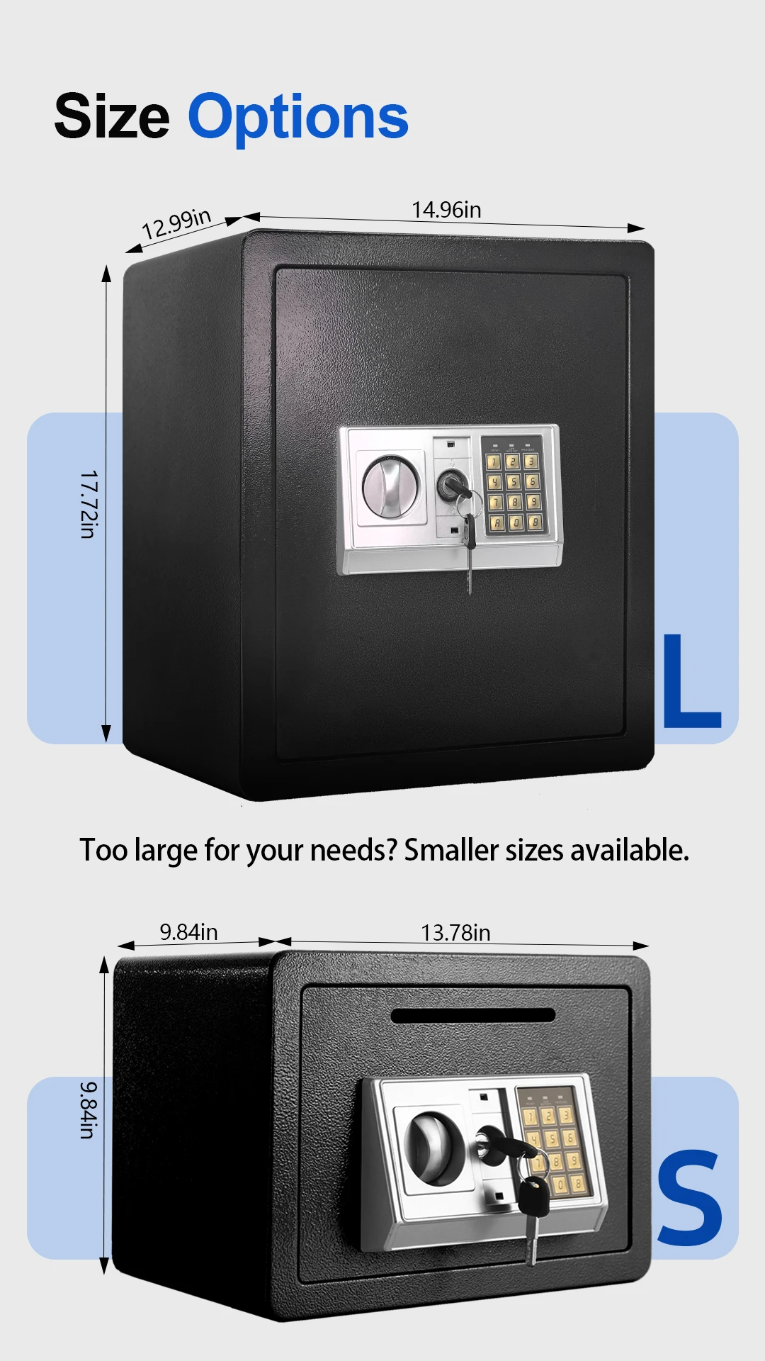 Home Safe Deposit Box Secure Storage for Cash, Jewelry & USD Documents Anti-Theft Piggy Bank & Home Security Safe for Valuables & Important Papers – Reliable Personal Safe to Protect Your Valuables Digital Lock Safe Decor Electronic Wall Ornaments Fa