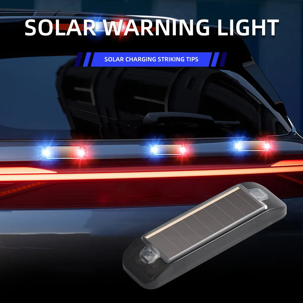 Car Motorcycles Solar Powered LED Flashing Imitation Car Security Lihgt Dummy Alarm Wireless Warning Anti-theft Caution Lamp