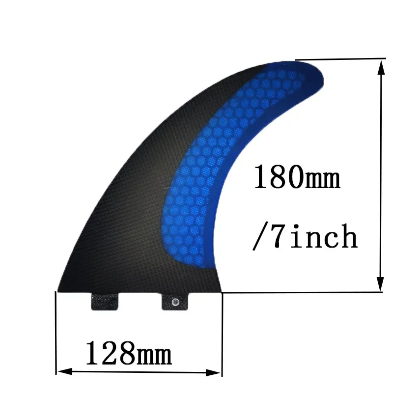 BLong FCS Plug Surfboard  Fin 7-inch Center Fin Glass Fiber+Carbon Fiber Fin  Quilhas Surfing  Electric Surfboard  Longboard