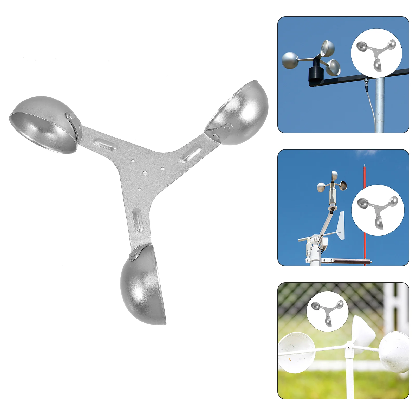 

Anemometer Sensor Cup Air Flow Replacement Wind Measurement Tool Silver