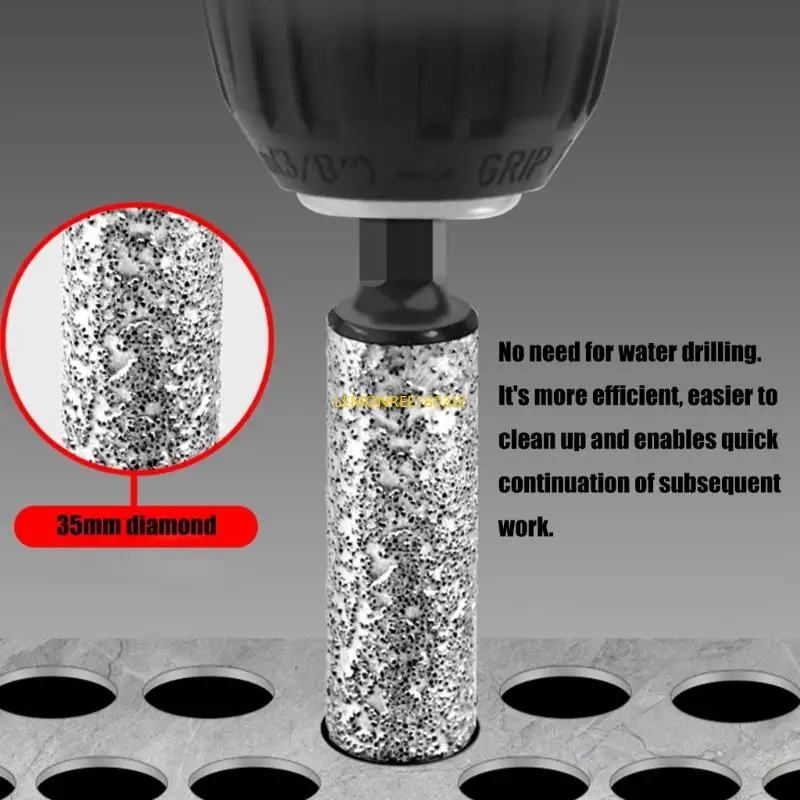 N58C 4pcs Diamantes secos Bits broca 1/4 broca ladrilho hexadecimal para ladrilhos para ladrilhos