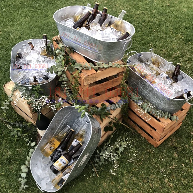 

Старые европейское ведро для льда, домашний бар, коммерческое уличное длинное ведро для льда из нержавеющей стали, красное вино, пиво, большая вместимость, бак для шампанского