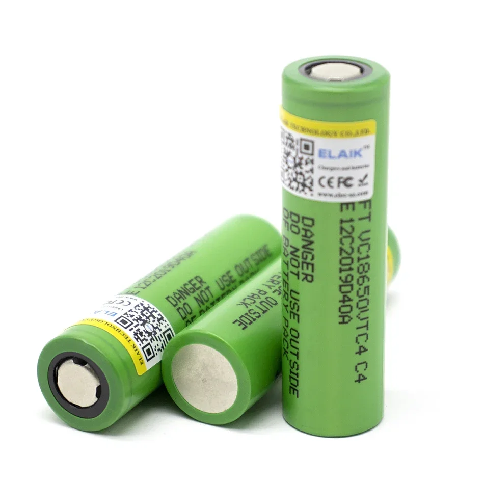 3 PCS ELIAK 100% New Original 3.6V 18650 US18650VTC4 2100mAh High drain VTC4 30A Rechargeable battery 18650 battery