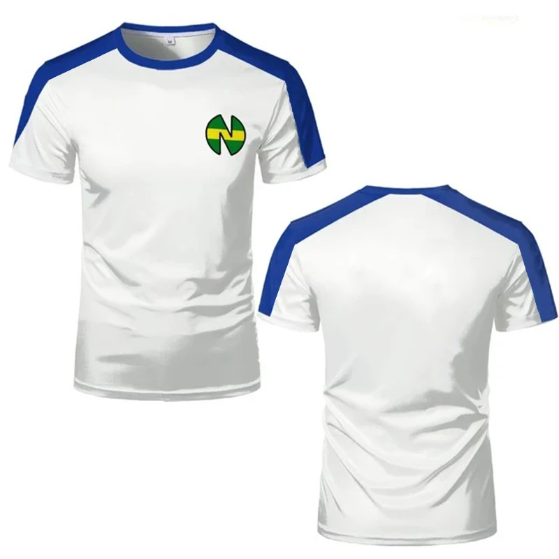 Summer Men's Sport T-Shirt Captain Tsubasa Anime Jersey Cosplay Custom Tops Loose Daily Casual Round Neck Quick Dry Short Sleeve - Image 2