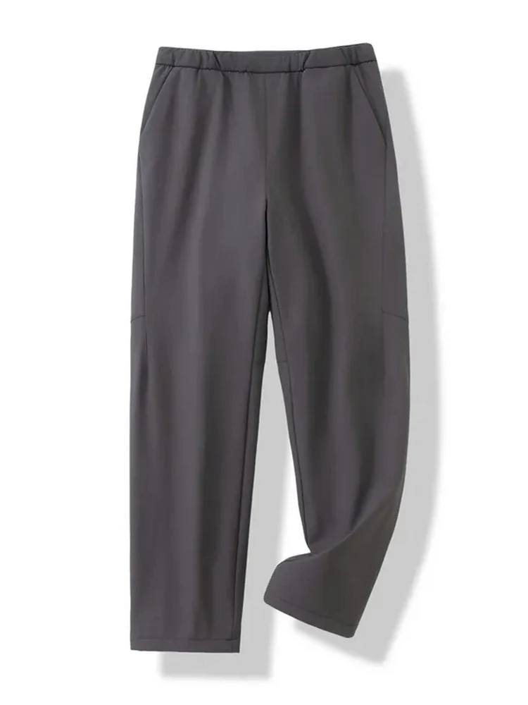 

High-End Goose down Men's Casual Pants Windproof Outdoor Sports Winter Commuting Loose Straight Leg Comfortable Nylon Fabric