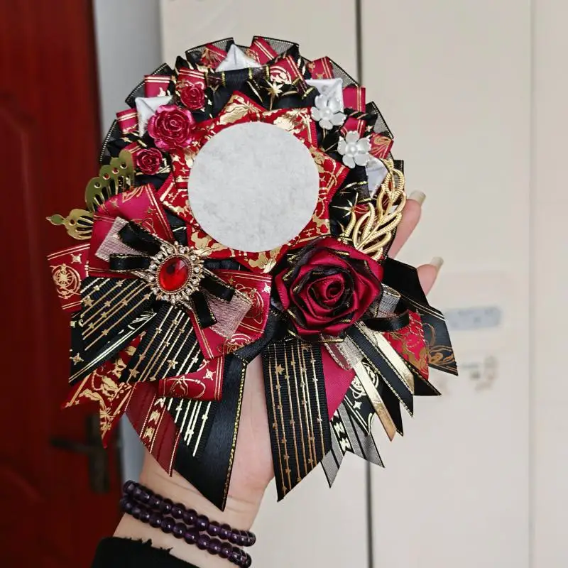 Luxury Anime Fill Ita Bag Accessories. Hand Made Appreciation Rosette. Cosplay Quadratic Element Anime Award Rosette Ribbons